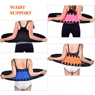 Waist Support Belt Back Waist Trainer Trimmer Belt Gym Waist Protector Weight Lifting Sports Body Shaper Corset Faja Sweat Alodia Store