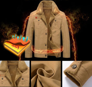 Mountainskin Winter Warm Jackets Thick Fleece Men's Coats Cotton Alodia Store