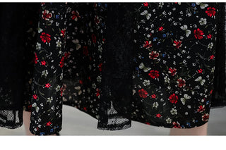 New chiffon stitching lace Dress lady elegant temperament long dress Alodia Store