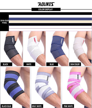 AOLIKES 1PCS Basketball Badminton Tennis Elbow Pad Ankle Brace Wrap Support Elastic Gym Sport Elbowband Fitness Bandage Alodia Store