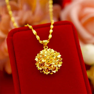 Flower Pendant Necklace Wedding Bridal Jewelry Accessories Alodia Store