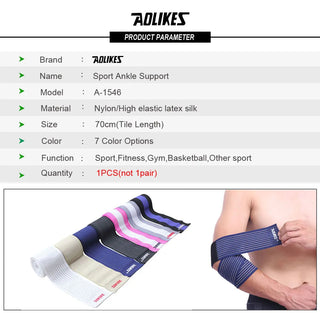 AOLIKES 1PCS Basketball Badminton Tennis Elbow Pad Ankle Brace Wrap Support Elastic Gym Sport Elbowband Fitness Bandage Alodia Store