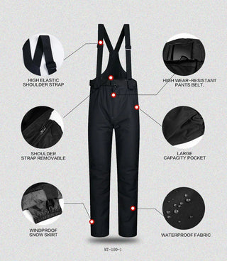 Men's Ski Suit Brands Winter Windproof Waterproof Thermal Snow Jacket And Pants Sets Skiwear Skiing And Snowboard Ski Jacket Men ALODIA STORE