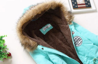 new winter military coats women cotton wadded hooded jacket medium-long casual parka thickness  XXXL Alodia Store