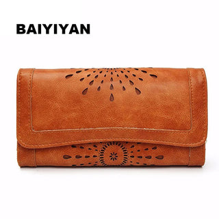 Leather handbag Practical Women Purses Vintage Long Wallets Alodia Store