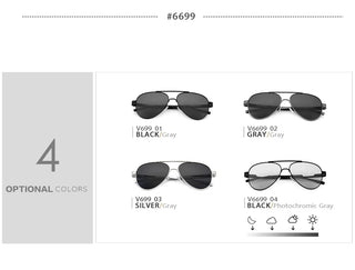 VEITHDIA Men's Sunglasses Aluminum Photochromic Women Polarized Sun Glasses 6699 ALODIA STORE