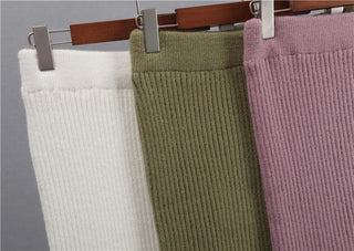 New Casual Two Pieces Turtle Neck Sweater and Midi Skirt Female Warm Suits with Skirt Alodia Store