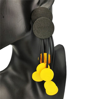UKEBAY New Ethnic Style Drop Earrings Women Printing Bohemia Statement Earrings Handmade Jewelry Wooden Earring Ear Accessories Alodia Store