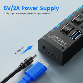 Usb Hub 3 0 Hub Usb Splitter Several Ports Multi Usb Hub 3.0 Hab power Adapter extension ALODIA STORE