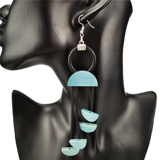 UKEBAY New Ethnic Style Drop Earrings Women Printing Bohemia Statement Earrings Handmade Jewelry Wooden Earring Ear Accessories Alodia Store