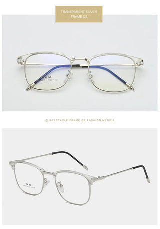 Flat Lens Cat Eye Glasses Anti Blue Light Goggles Glasses Open-Ball Fashion Metal Glass Frame Alodia Store