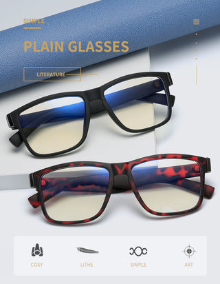 Fashion Anti Blue Light Glasses Frame For Men Women Clear Lens Computer Gaming Eyeglasses Square Eyewear Anti-UV Optical Frame alodia store