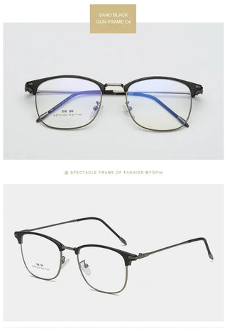 Flat Lens Cat Eye Glasses Anti Blue Light Goggles Glasses Open-Ball Fashion Metal Glass Frame Alodia Store