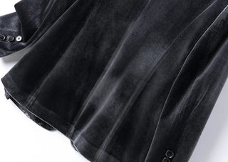 New One Button Gold Velvet Pocket Woman Blazer Vadim 4XL Alodia Store
