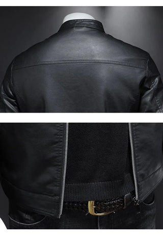 Mens Moto Biker Leather Coat Alodia Store