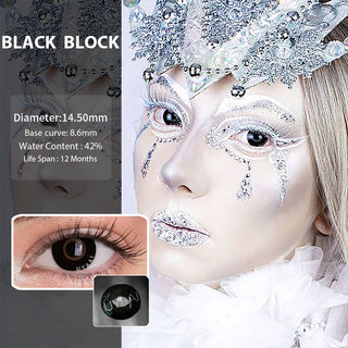 UYAAI 2pcs Halloween Colorful Contact Lenses Anime Cosplay Eye Lenses multicolored lenses Lenses White Black Red Lenses Alodia Store