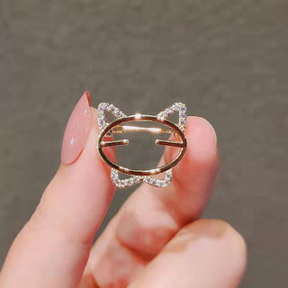Fashion Brooch Set Flower Bow Brooches for Women Metal Anti-glare Lapel Pin Fixed Clothes Pins Sweater Coat Clothing Accessories alodia store