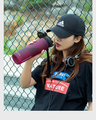 New 500/800/1000ml Sports Water Bottle BPA Free Portable Leak-proof Shaker bottel Alodia Store