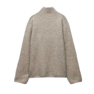 Khaki Loose Pullover Sweater Female set Alodia Store