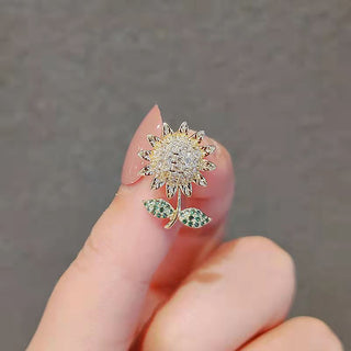 Fashion Brooch Set Flower Bow Brooches for Women Metal Anti-glare Lapel Pin Fixed Clothes Pins Sweater Coat Clothing Accessories alodia store