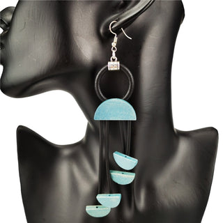 UKEBAY New Ethnic Style Drop Earrings Women Printing Bohemia Statement Earrings Handmade Jewelry Wooden Earring Ear Accessories Alodia Store