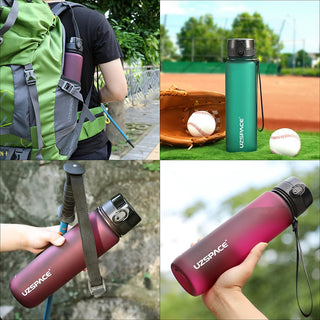 New 500/800/1000ml Sports Water Bottle BPA Free Portable Leak-proof Shaker bottel Alodia Store