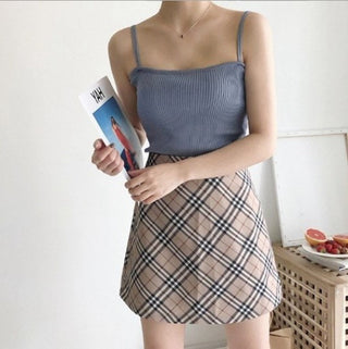 Sexy Tank Top Spaghetti Strap Tanks Top Fashion Womens Clothing Summer Knitting Croptops Slim Sexy Tube Tops Slim alodia store