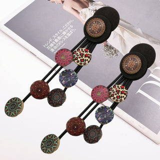 UKEBAY New Ethnic Style Drop Earrings Women Printing Bohemia Statement Earrings Handmade Jewelry Wooden Earring Ear Accessories Alodia Store