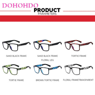Fashion Anti Blue Light Glasses Frame For Men Women Clear Lens Computer Gaming Eyeglasses Square Eyewear Anti-UV Optical Frame alodia store