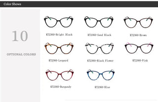 Fashion Women Cat Eye Eyeglasses Men Myopia Optical Glasse Frame Eye Glasses Computer Transparent Clear Frame Oculos Alodia Store