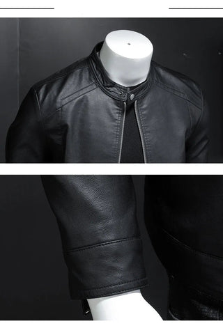 Mens Moto Biker Leather Coat Alodia Store