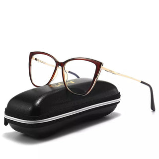 GCV Women Blue Light Blocking Glasses Sexy Fashion Cat Eye Eyeglasses Hinges Anti Blue Ray Computer Game Glasse Ultralight Frame Alodia Store
