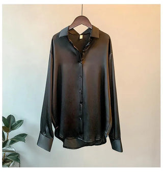 Spring 2021 Womens Clothing Silk Shirt Vintage Blouse Women Sheer Top Women Longsleeve Dress Shirt clothes Woman Overshirt Alodia Store
