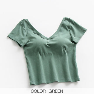 Tshirt For Women Backless Croptop Tops Tee alodia store