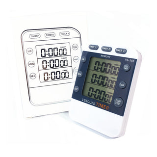 Digital Kitchen Cooking Timer Clock 3 Channels Simultaneous Timing Countdown Up Pocket Timer Alodia Store