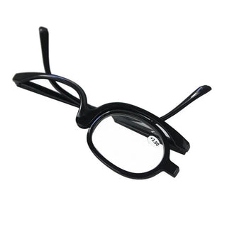 IENJOY Women Magnifying Glasses Makeup Reading Glass Folding Eye Make Up Reading Glass PC Frame Rotatable Flip Make Up Eye Glass Alodia Store