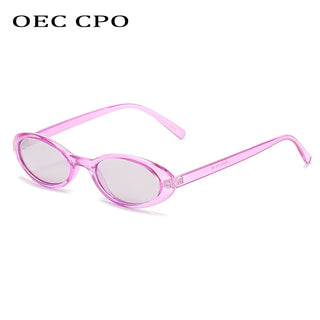 OEC CPO Sexy Small Oval Women's Sunglasses 2021 New Fashion Leopard Brown Hot Sun Glasses Female Retro Colorful Shade Eyeglass alodia store