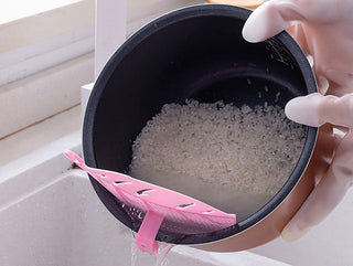 Multi-use Pot Funnel Strainer Baffle Sieve Drainer Beans Peas Washing Filter Drain Board Rice Noodle Colander Kitchen Pasta Tool Alodia Store