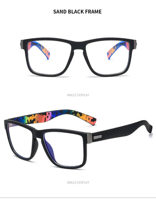 Fashion Anti Blue Light Glasses Frame For Men Women Clear Lens Computer Gaming Eyeglasses Square Eyewear Anti-UV Optical Frame alodia store