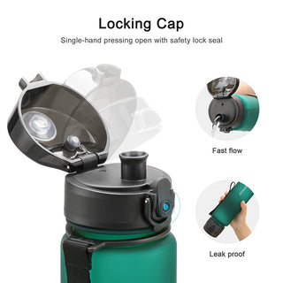 New 500/800/1000ml Sports Water Bottle BPA Free Portable Leak-proof Shaker bottel Alodia Store
