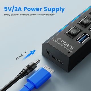 Usb Hub 3 0 Hub Usb Splitter Several Ports Multi Usb Hub 3.0 Hab power Adapter extension ALODIA STORE