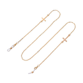 2023 NEW Fashion Pendant Glasses Chains Cross Eyeglasses Sunglasses Spectacles Metal Chain Holder Cord Lanyard Necklace alodia store