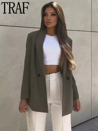 TRAF Office Blazer Women Winter Alodia Store