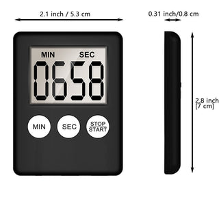 led kitchen timer magnetic adsorption countdown stopwatch cooking learning timer electronic timer LCD small alarm clock Alodia Store