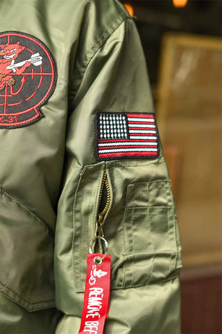 TOP GUN CWU-36P Spring Patched Military Style Bomber Pilot Flight Thin Coat Windbreaker Jacket Alodia Store