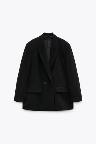 Fashion Suit Lapel Loose Double Breasted Blazer Alodia Store