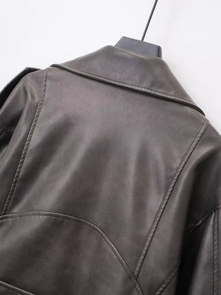 Vintage Loose Pu Faux Leather Alodia Store