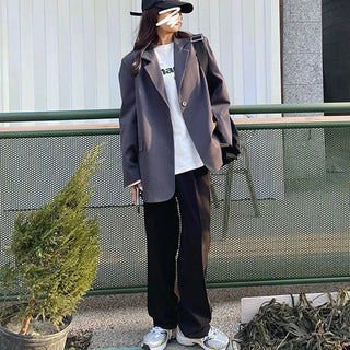 Long Sleeve Loose Suit Coat Woman Alodia Store