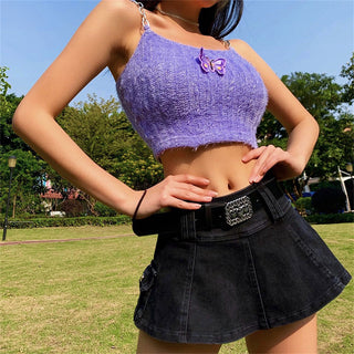 Top Butterfly Embroidery Chain Alodia Store