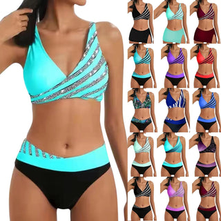 Vintage Print Bandeau Swimsuit Woman Sexy Alodia Store